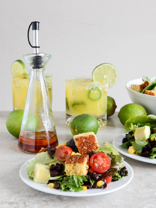 Black Bean and Cornbread Panzanella Salad