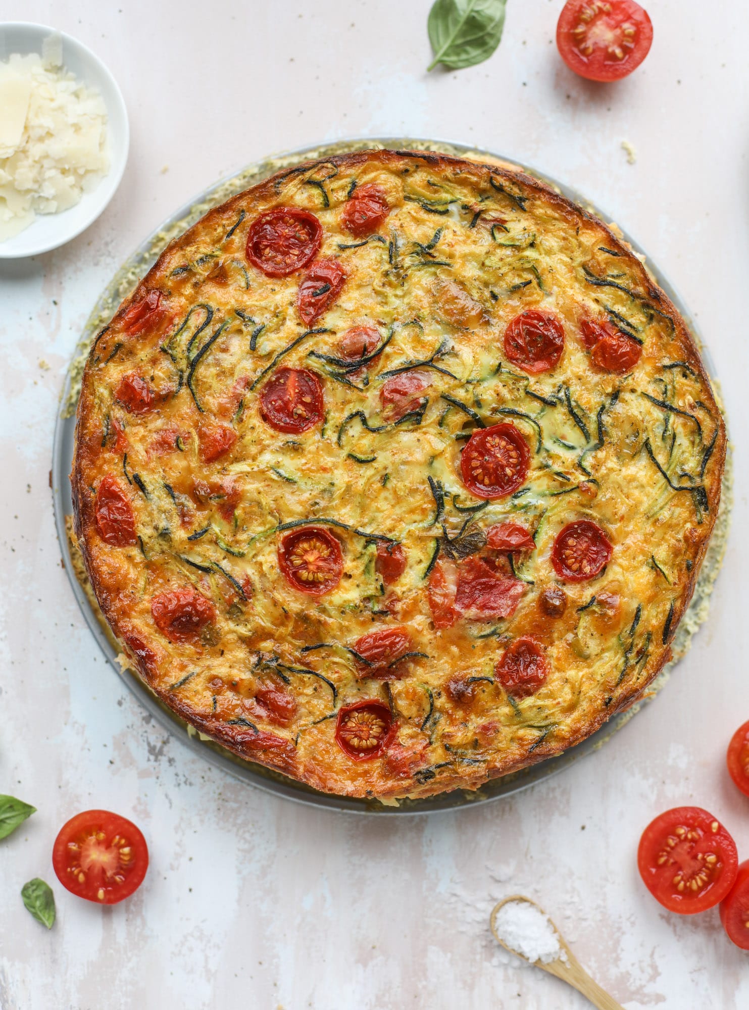 Zucchini Pie Recipe Zucchini Pie with Burst Tomatoes Cravings Happen