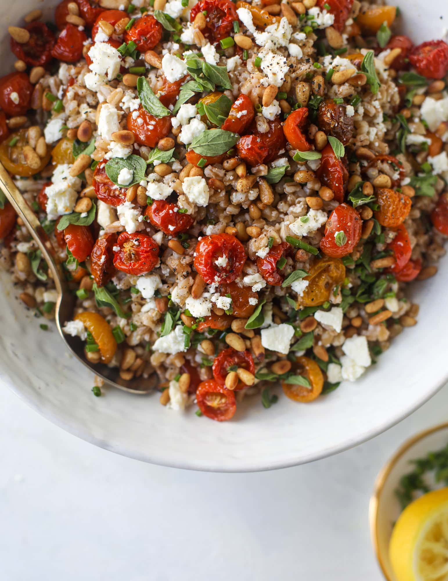 Tomato Farro Salad Slow Roasted Tomato Farro Salad