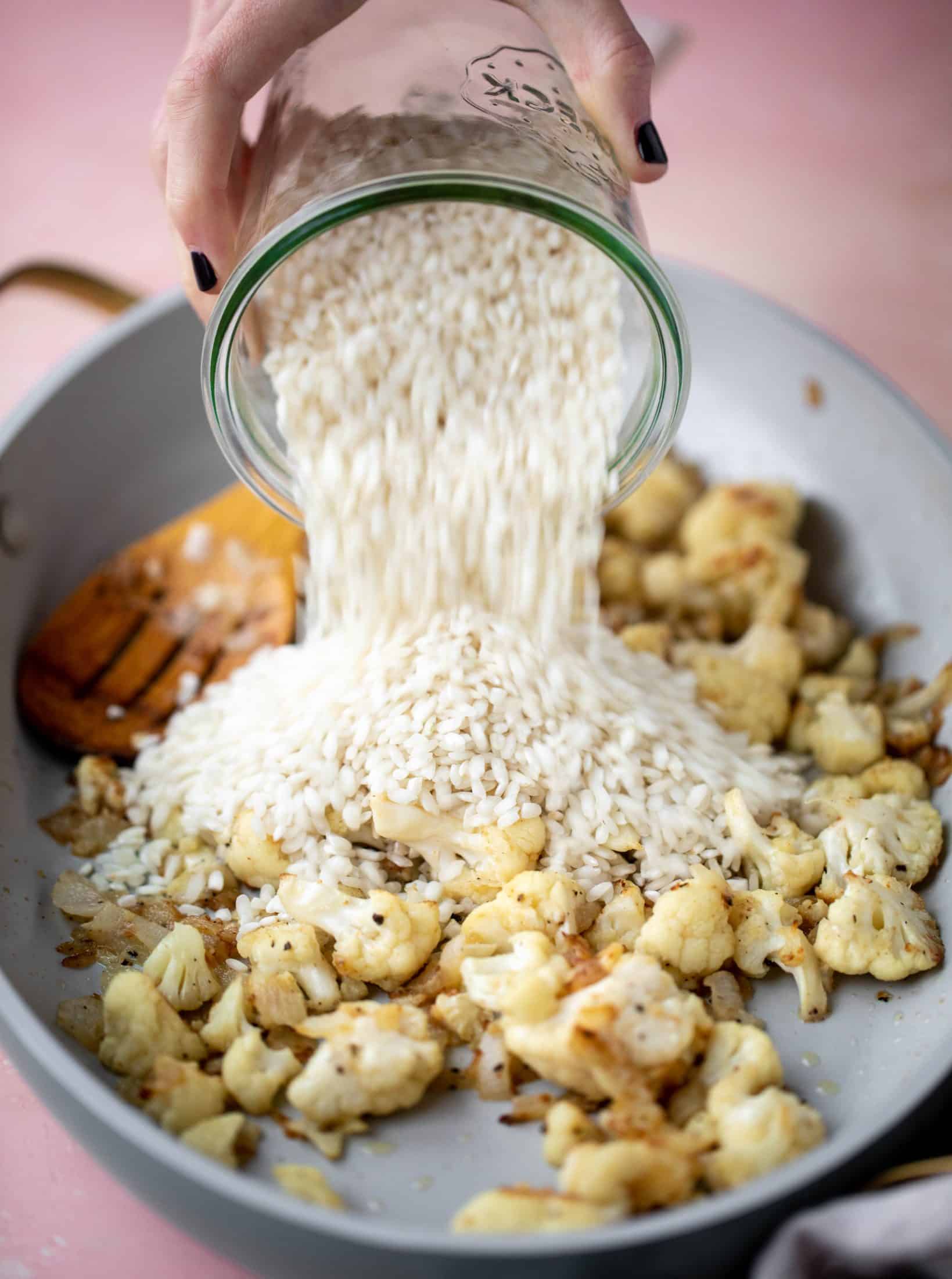 Baked Risotto Toasted Cauliflower and Brie Baked Rosemary Risotto