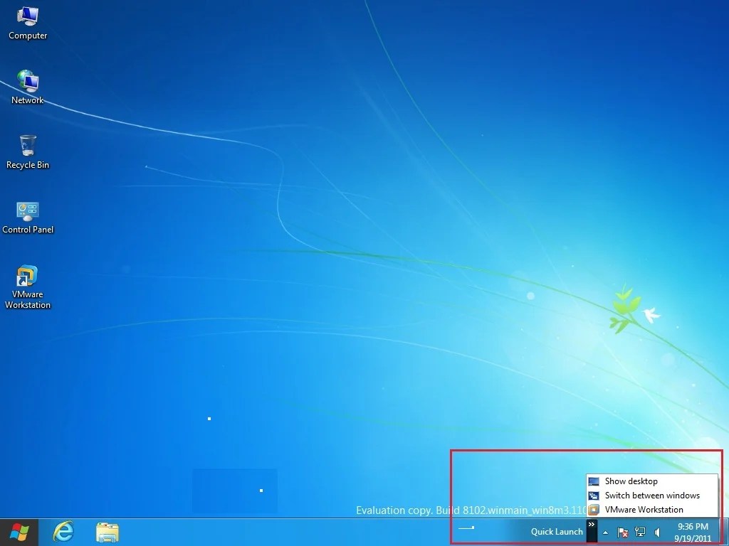 How to Enable or Disable Quick Launch Toolbar in Windows 8