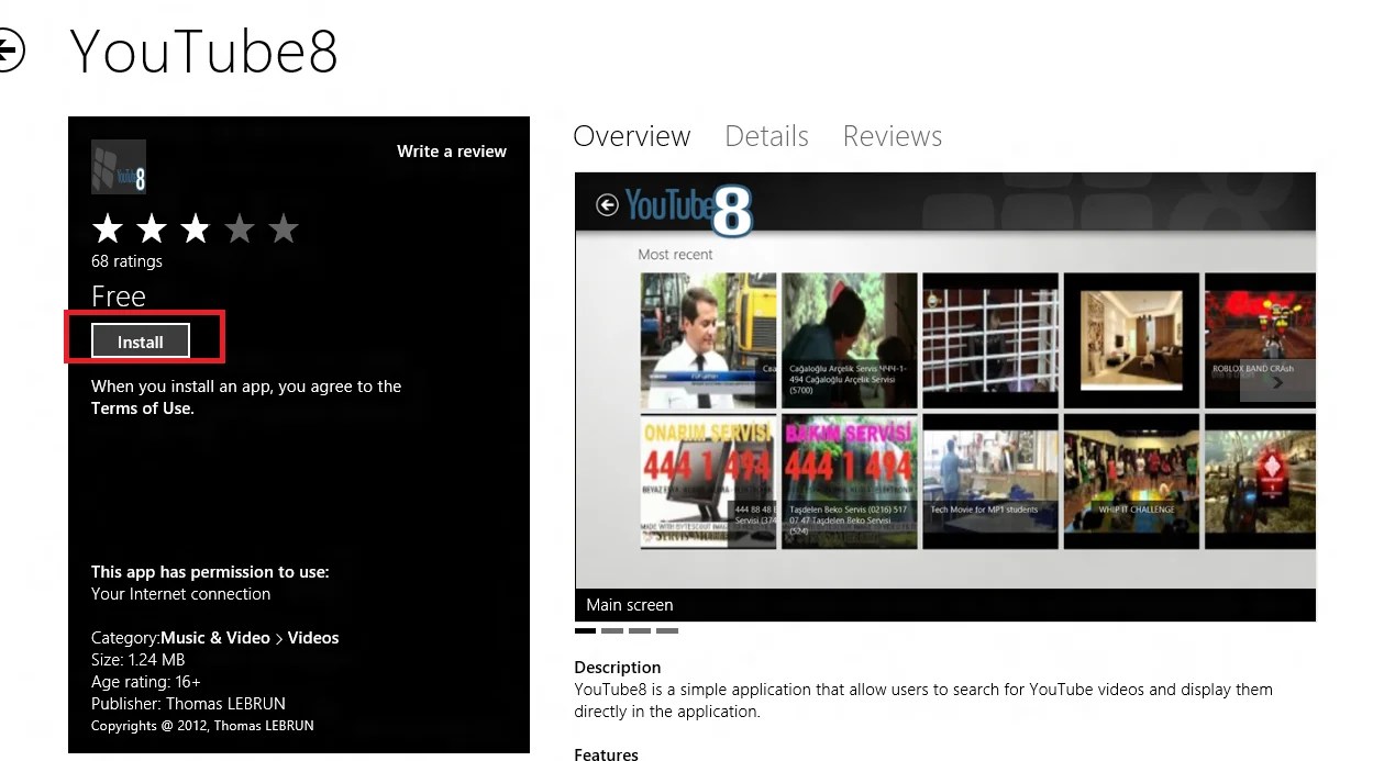 What is YouTube 8, Download in Windows 8 and Enjoy Video