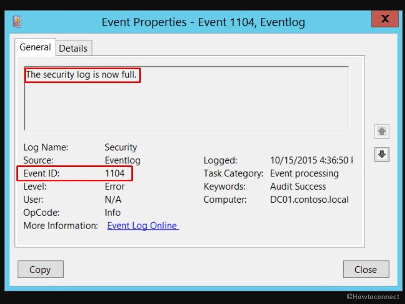 Fix Event ID 1104 The security log is now full in Windows 11 or 10