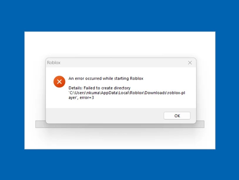 Fix Roblox Failed to create directory Error in Windows 11 or 10