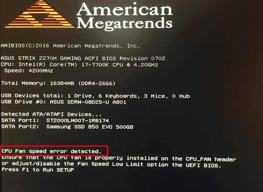 How to Fix CPU Fan Speed Error Detected in Windows 11, 10