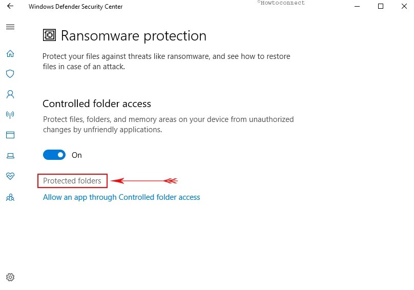 Enable Windows Defender Ransomware Protection in Windows 10