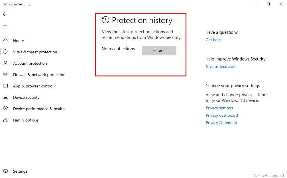 How to See Protection History in Windows 10