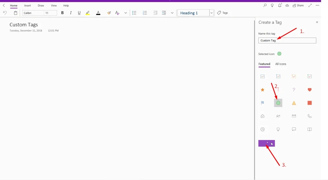How to Use OneNote Custom tags in Windows 11 or 10