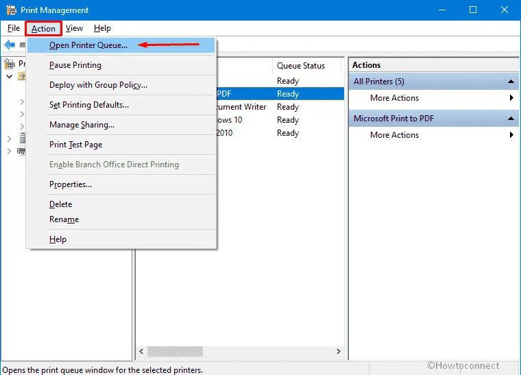 How to access the print queue Computer Hope