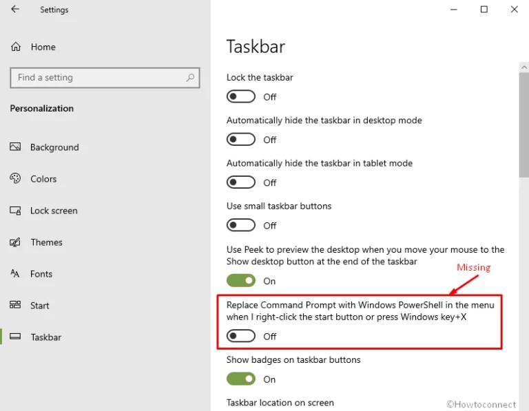 Fix Replace Command Prompt with PowerShell is Missing in Windows 10