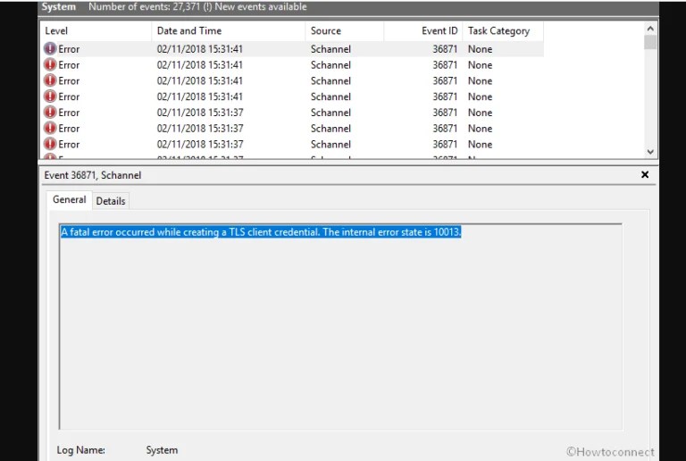 Fix A fatal error occurred while creating a TLS client credential. The