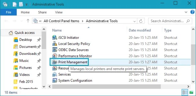 How to Open and Use Print Management in Windows 10