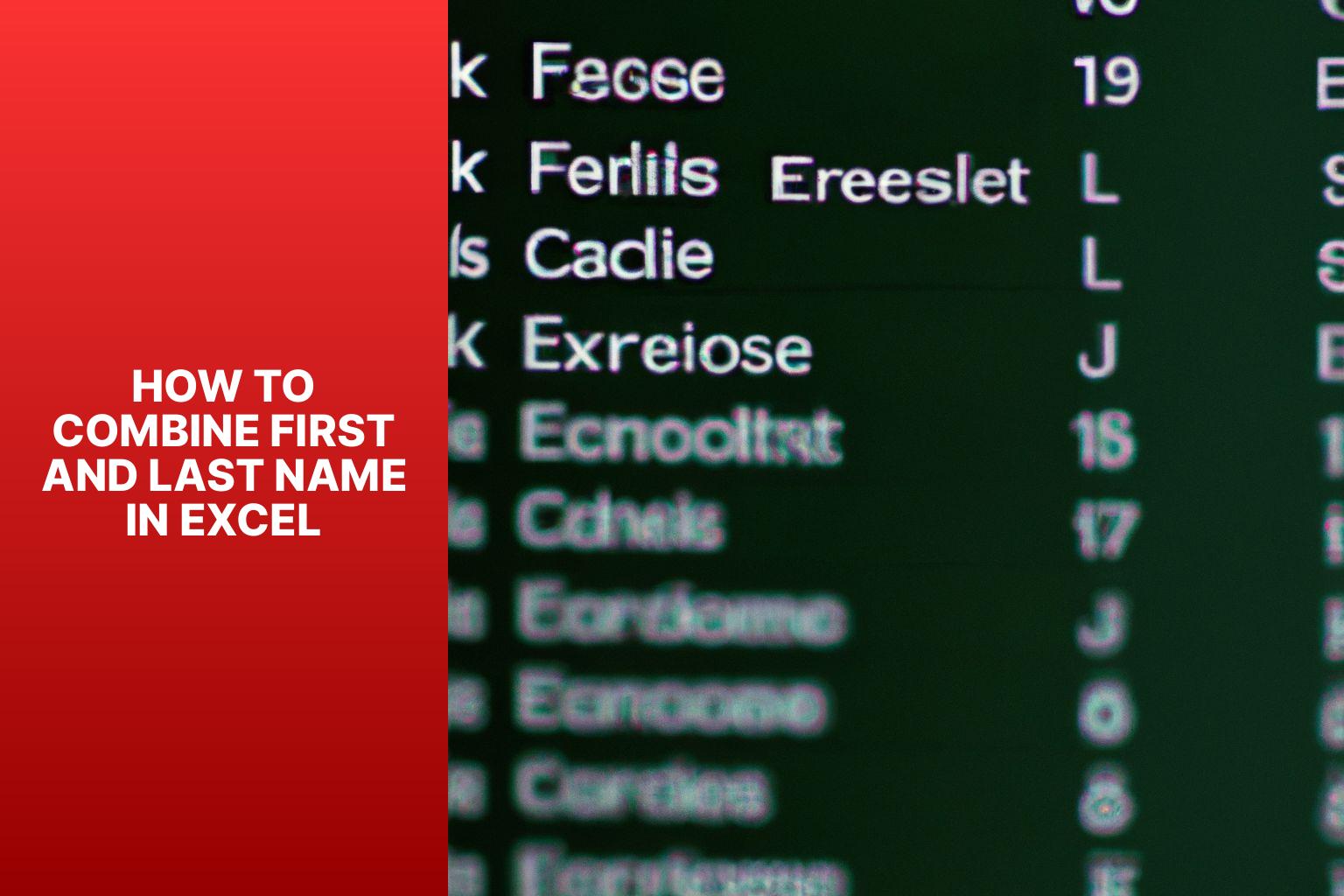 Combine First and Last Name in Excel Simple Steps for Efficiency