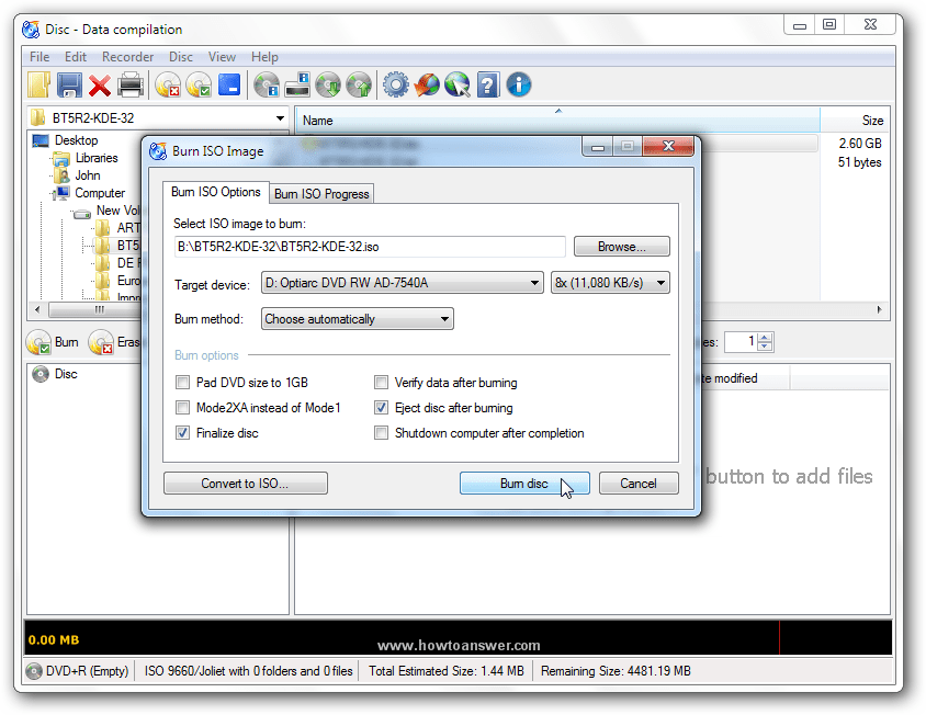 How to Burn CDs and DVDs for free using CDBurnerXP