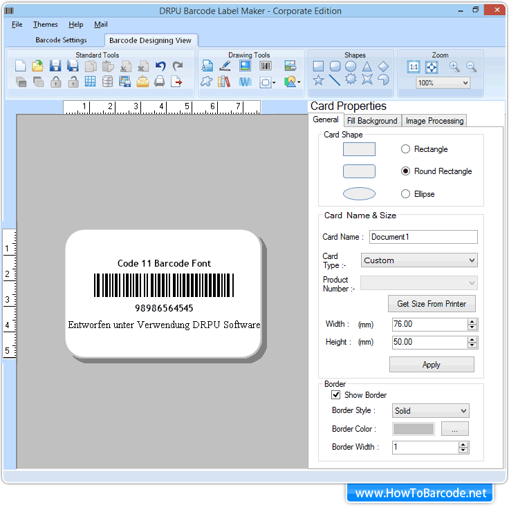 Erstellen Sie Ihren Code 11 Linear Barcode Font Howtobarcode