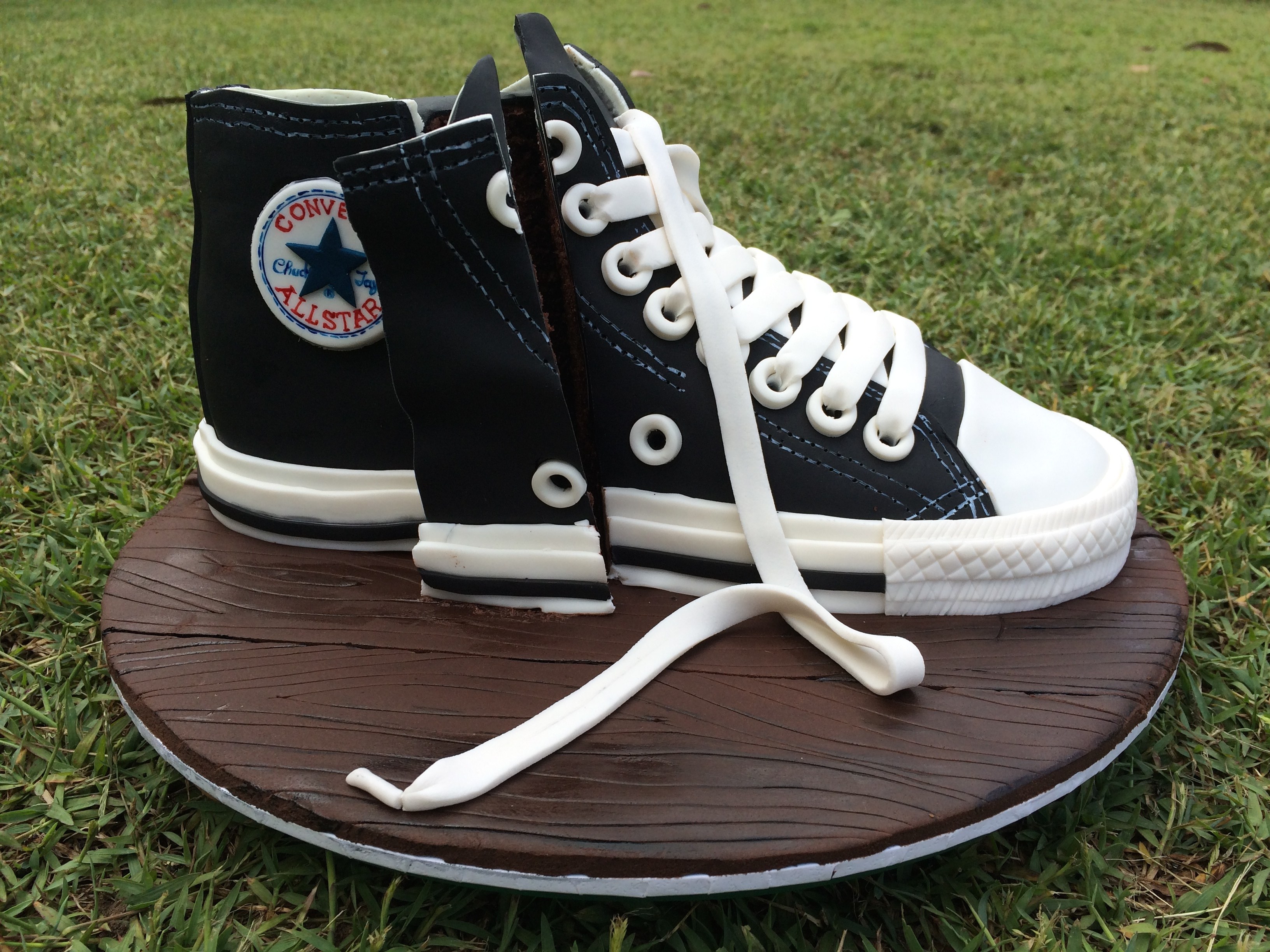 HowToCookThat Cakes, Dessert & Chocolate Converse Sneaker Cake Template HowToCookThat