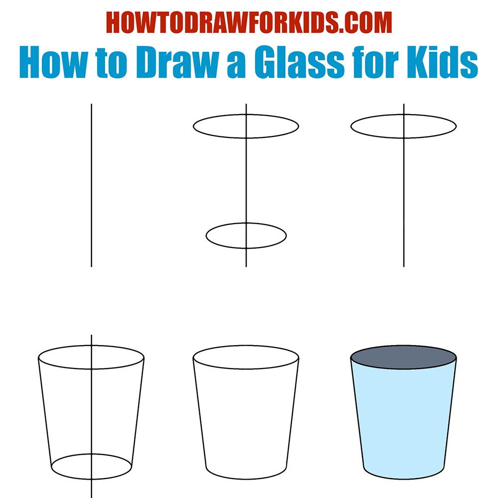 How to Draw a Glass for Kids Easy Drawing Tutorial