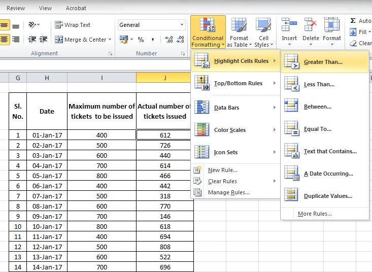 How to copy or drag down a condition in Conditional formatting? MS Excel