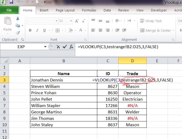 How to correct NA error in vlookup function MS Excel How to Excel