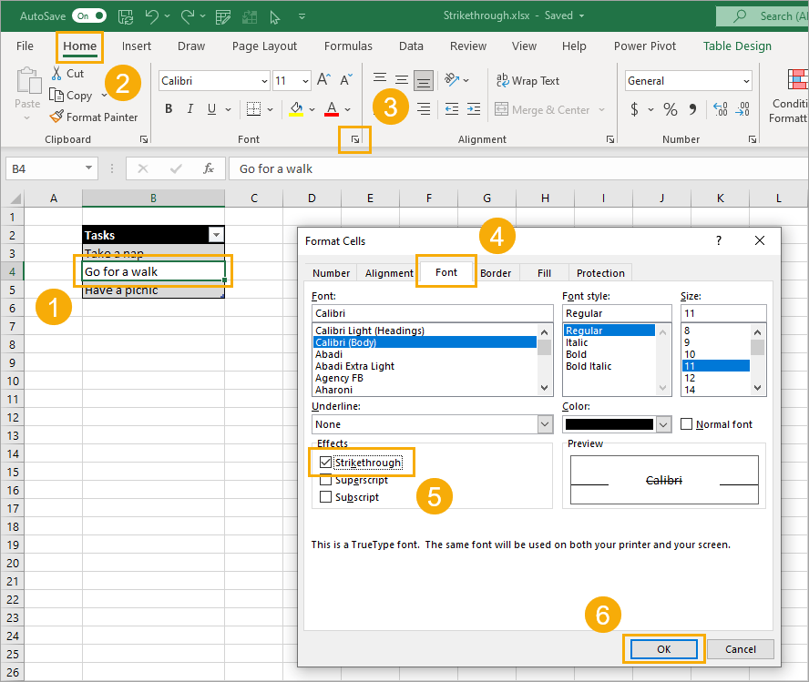 Microsoft excel how to strikethrough text vastpizza
