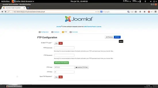 How To Install Joomla on CentOS 7