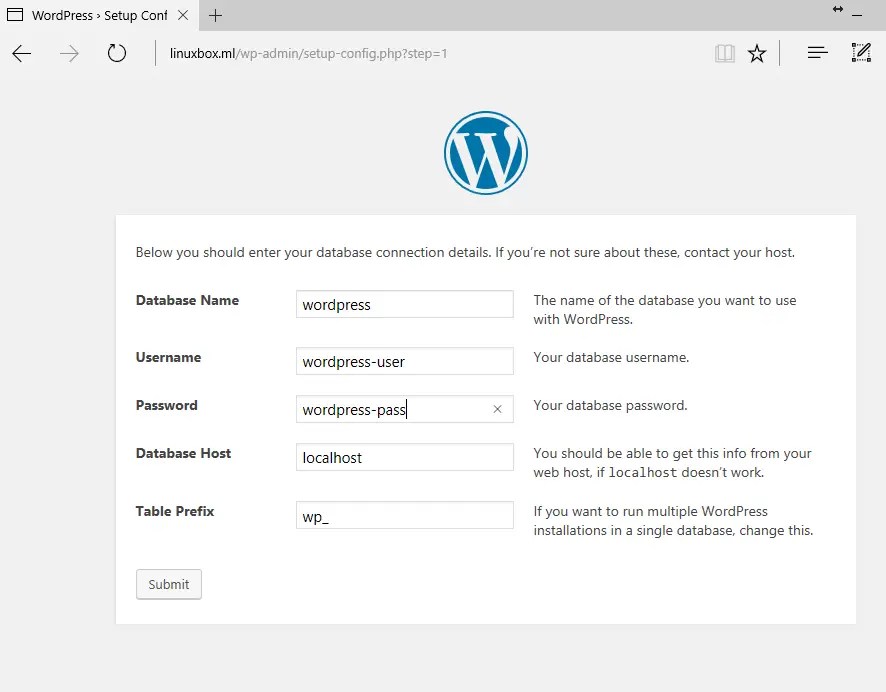 Install Wordpress on LAMP in Debian 9