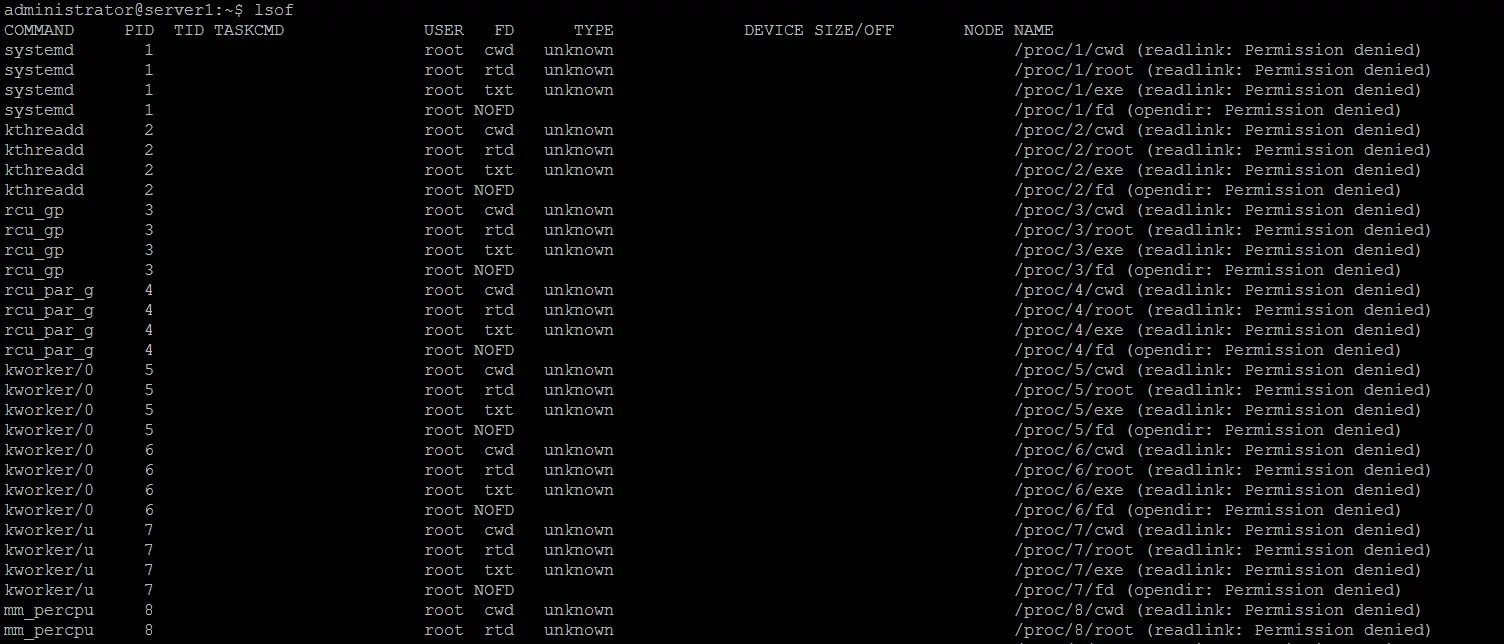 Linux lsof Command Tutorial for Beginners (15 Examples)