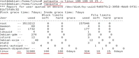 Linux Quota installation and configuration on Ubuntu and Debian