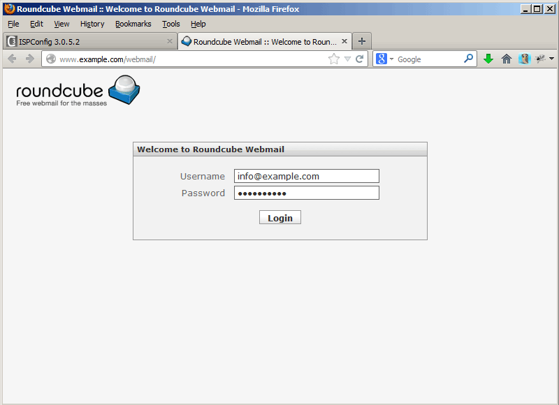 Using RoundCube Webmail With ISPConfig 3 On Debian Wheezy (nginx)