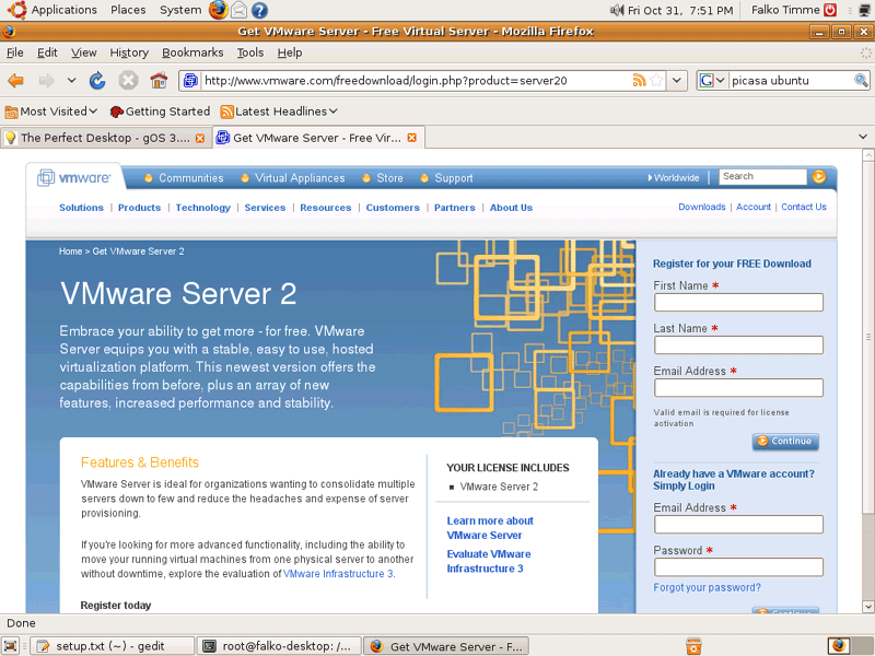 How To Install VMware Server 2 On Ubuntu 8.10