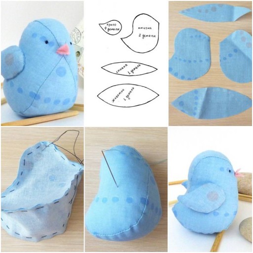 How to make Little Fabric Bird Doll step by step DIY