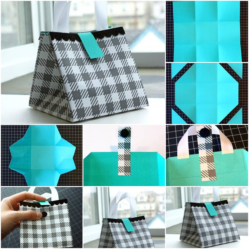 How to make Nice Paper Gift Bag step by step DIY tutorial