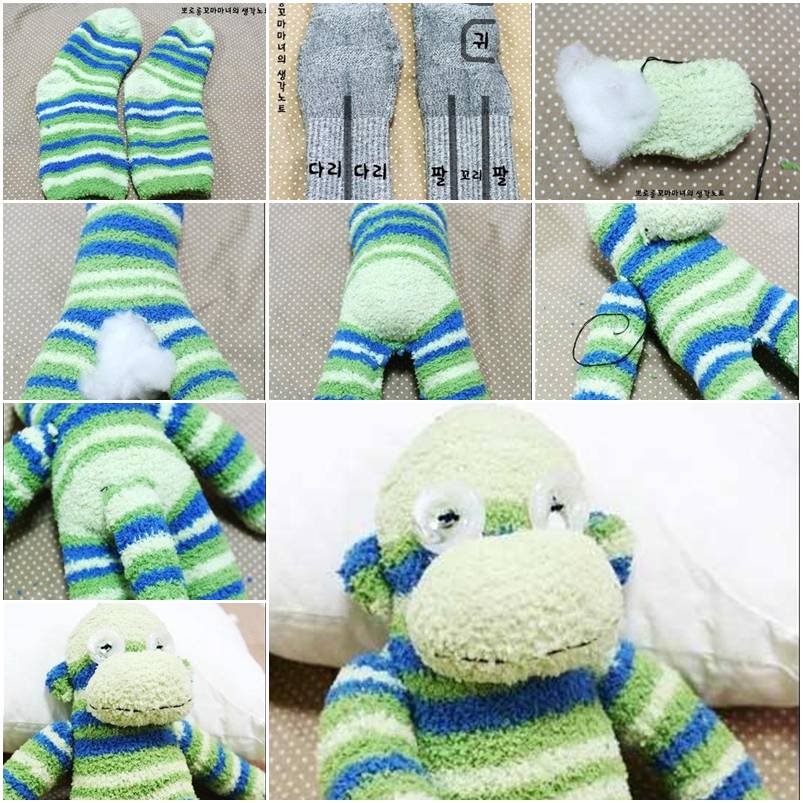 How to make Sock Monkey Terry step by step DIY tutorial How to make Sock Monkey Terry step by step DIY tutorial