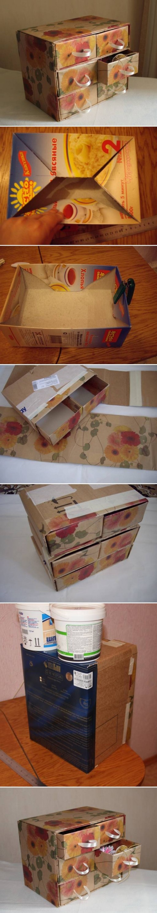 How To Make Cardboard chest with storage container units