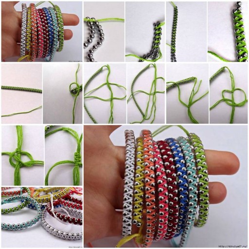 How to make Rainbow Friendship Bracelets step by step DIY tutorial
