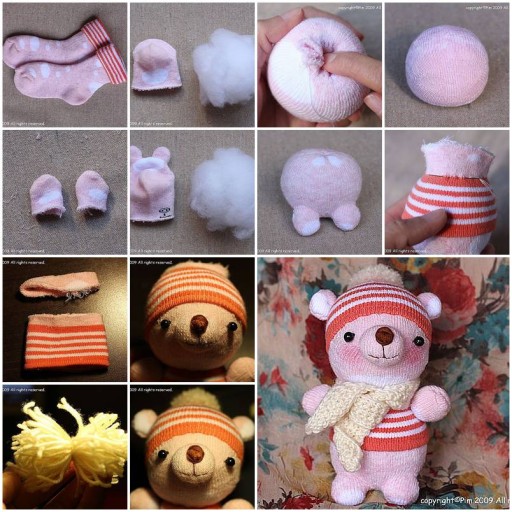 How to make Sock Doll Winnies DIY tutorial instructions How to make Sock Doll Winnies DIY tutorial instructions