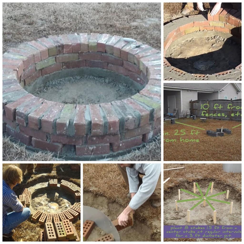 How to build a sturdy DIY brick fire pit step by step