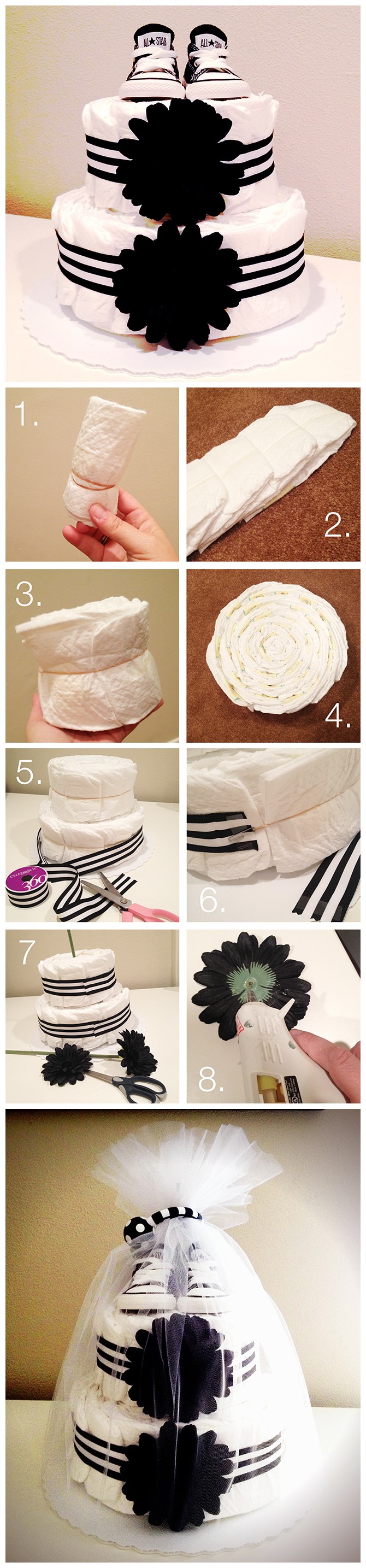How To Make Diaper Cake Step By Step Instructions How To Instructions