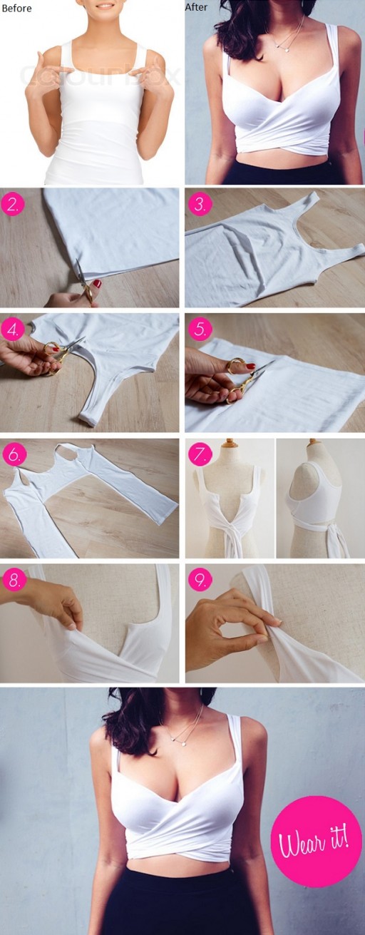 Spiky volume and falling textured fringe. How To DIY A Balenciaga Inspired Crop Top | How To ...