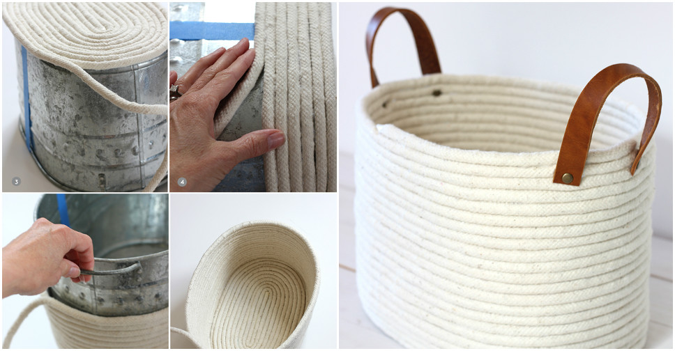 How To Make DIY Rope Coil Basket How To Instructions