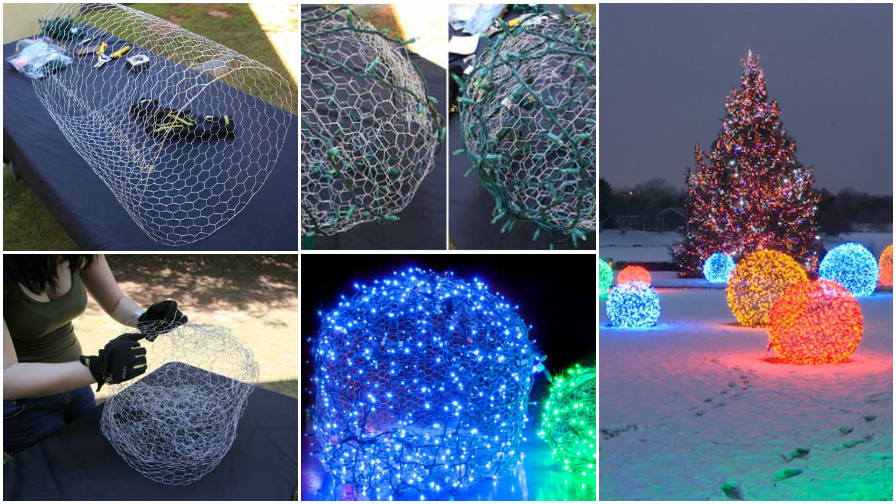 How To Make Christmas Light Balls How To Instructions
