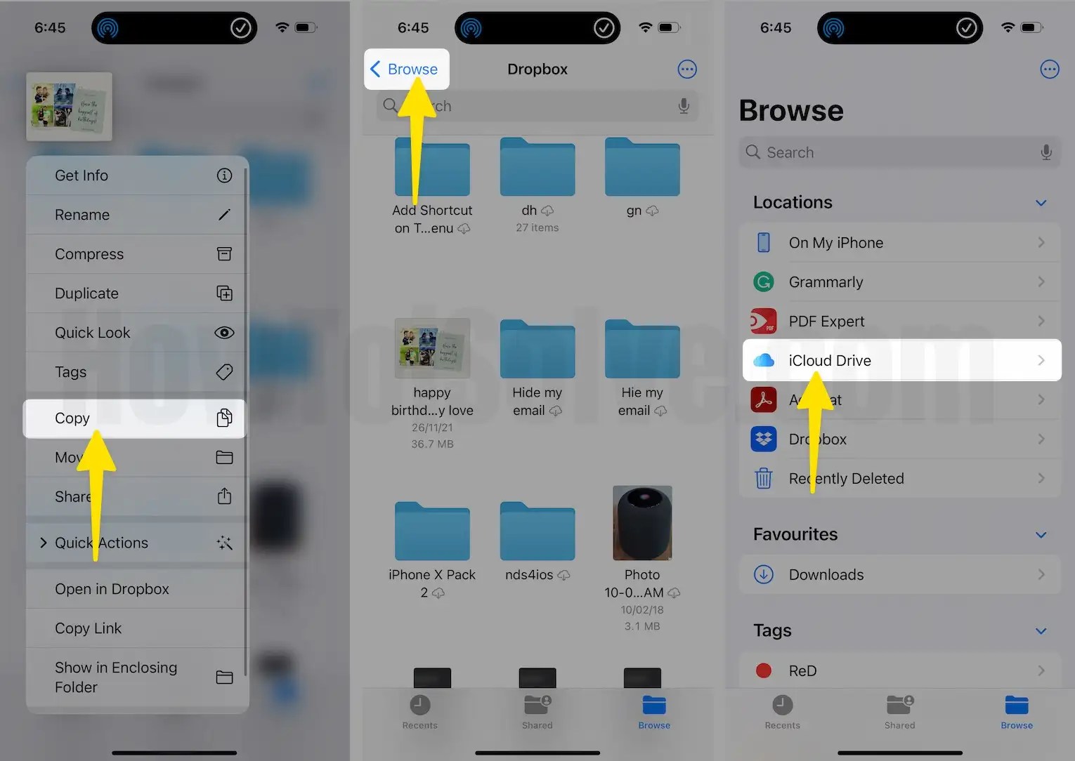 How to Transfer Files From Dropbox to iCloud Drive