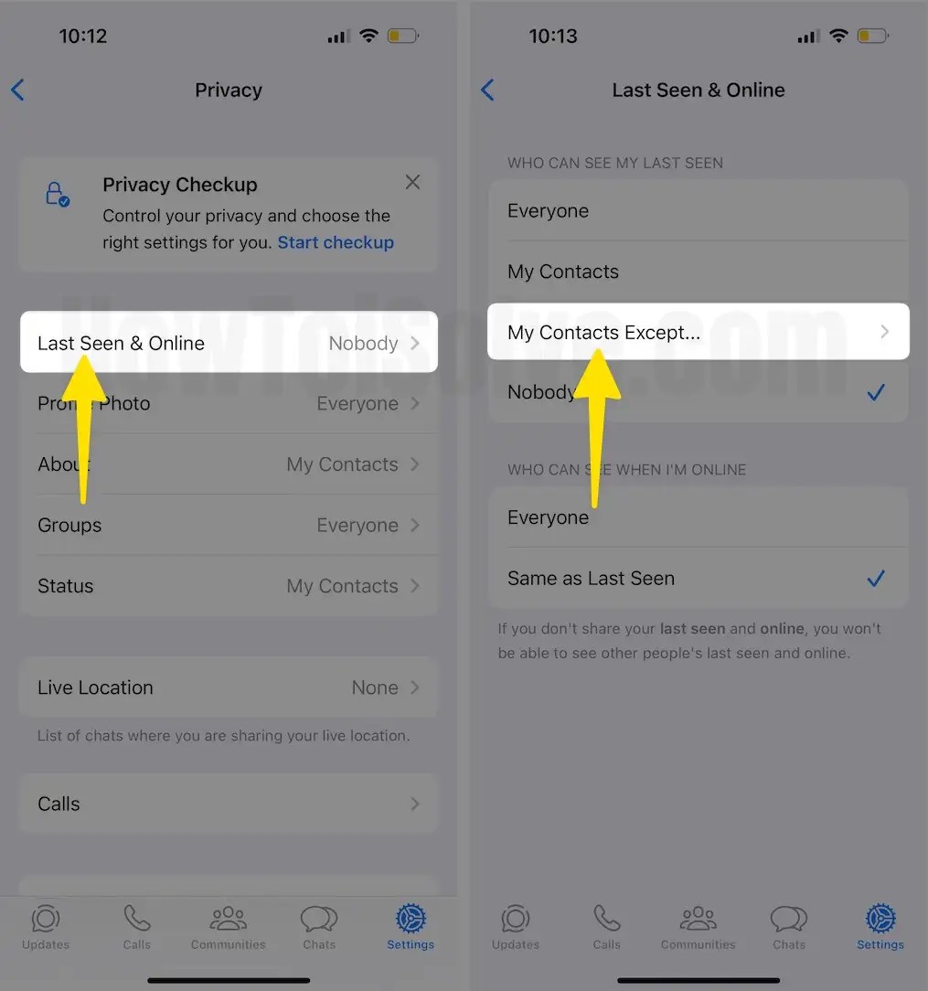 How to Hide Last Seen Status in WhatsApp iPhone