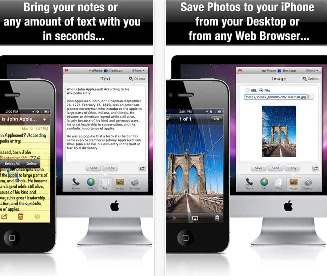 Send iPhone text from Mac / Desktop Access Phone on Desktop