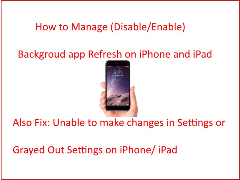 How to Disable/Turn Off Background App Refresh on iPhone X,6/7/8