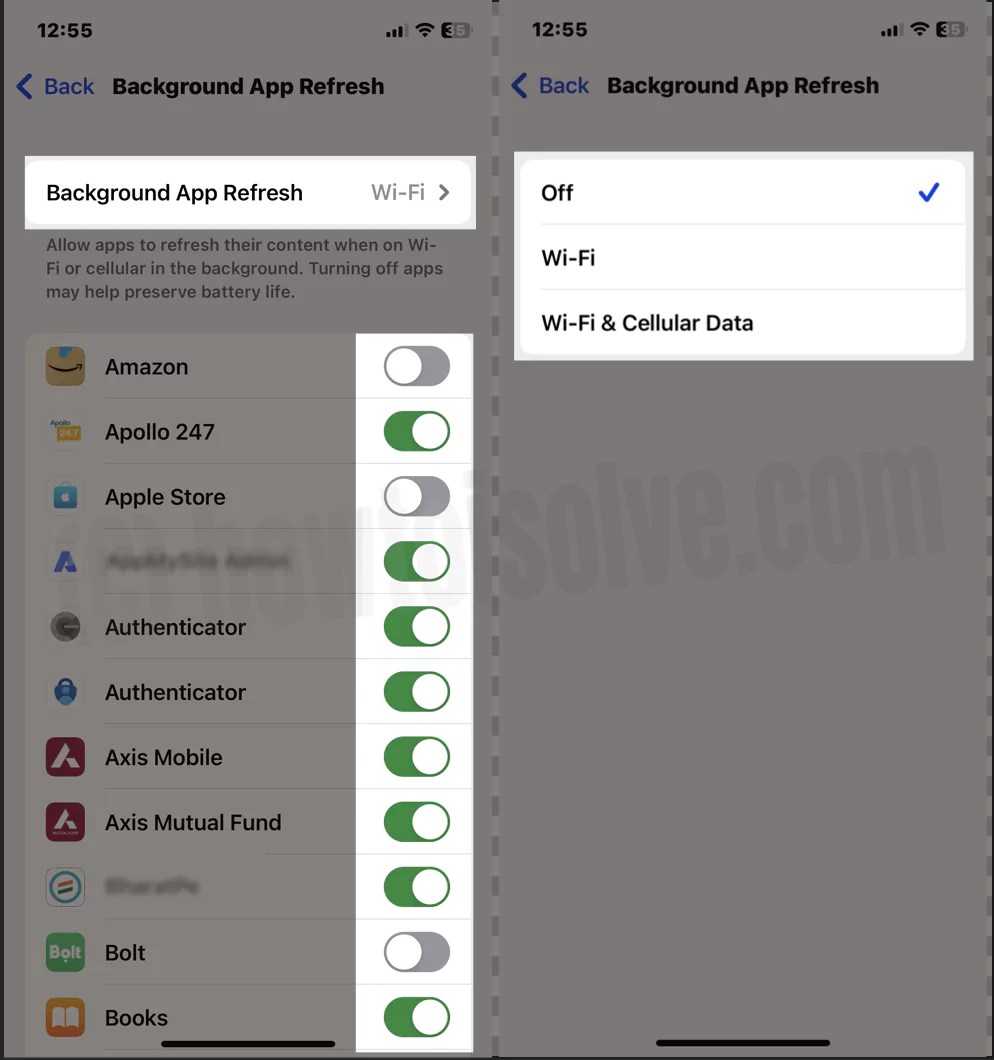 How to Turn Off Background App Refresh on iPhone (iOS 18/17.6.1)