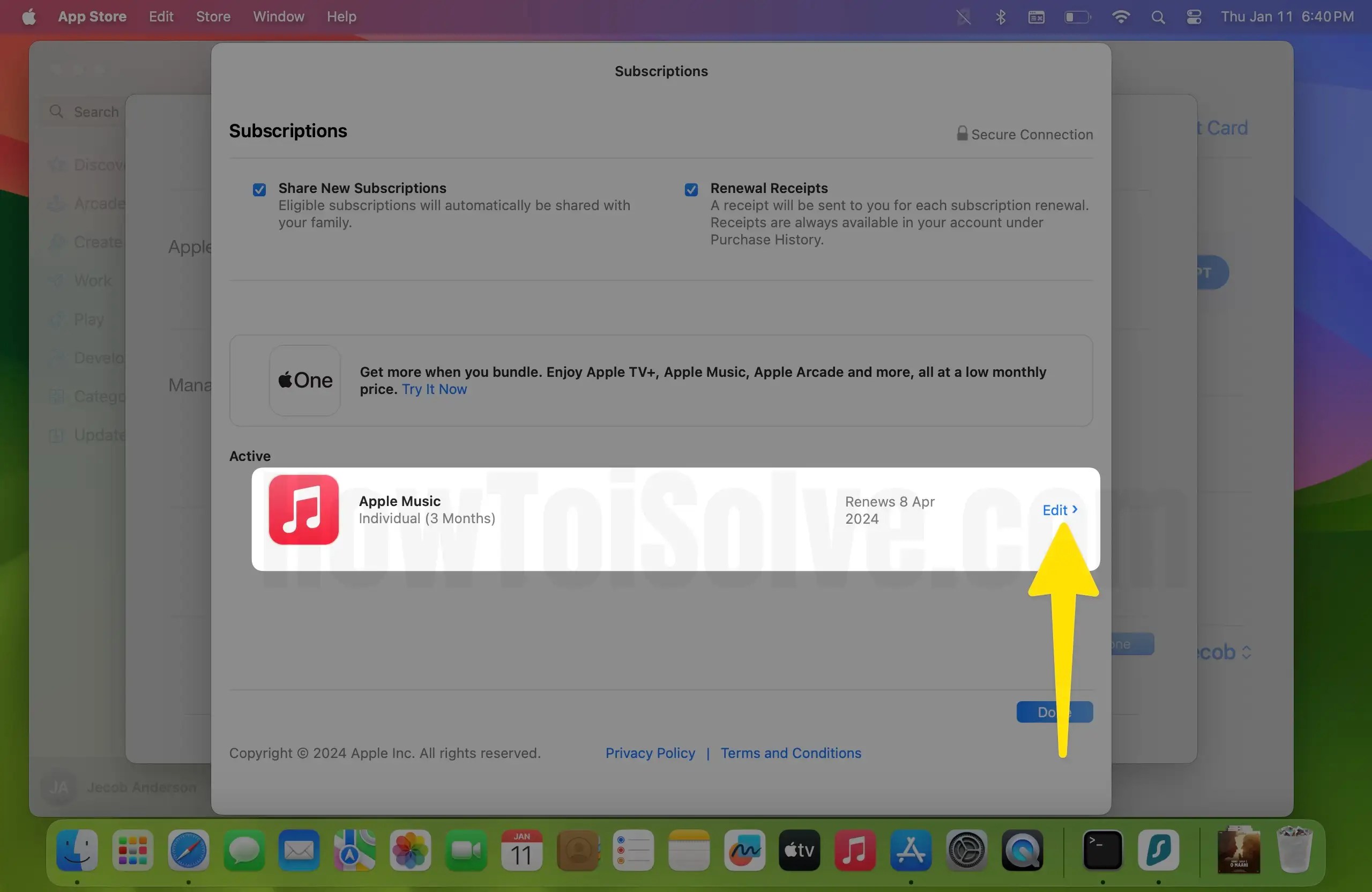 How to cancel Apple Music on Mac (macOS Sonoma)