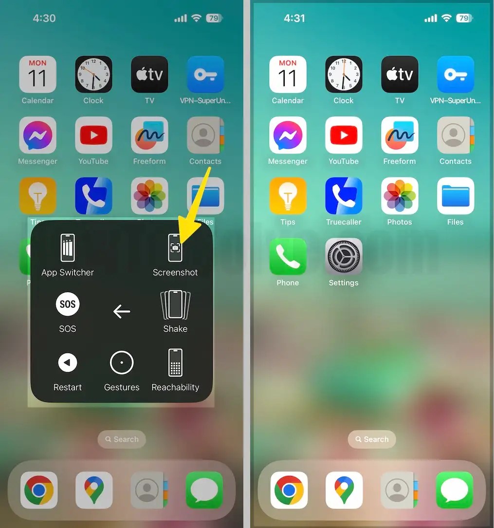 2 Ways to Take Screenshots on iPhone Without Home Button
