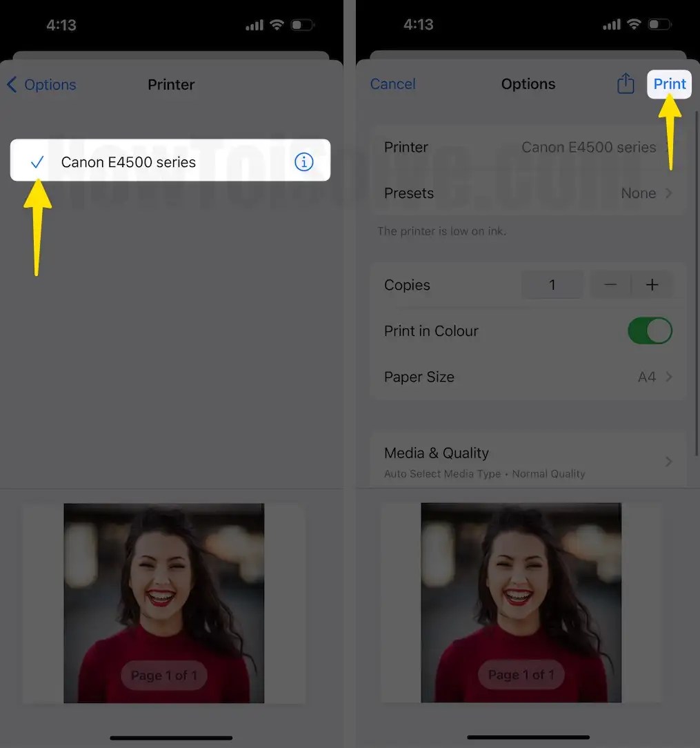 How to Print Photos from Your iPhone 15 Pro Max, iPad (iOS 18/17.5.1)