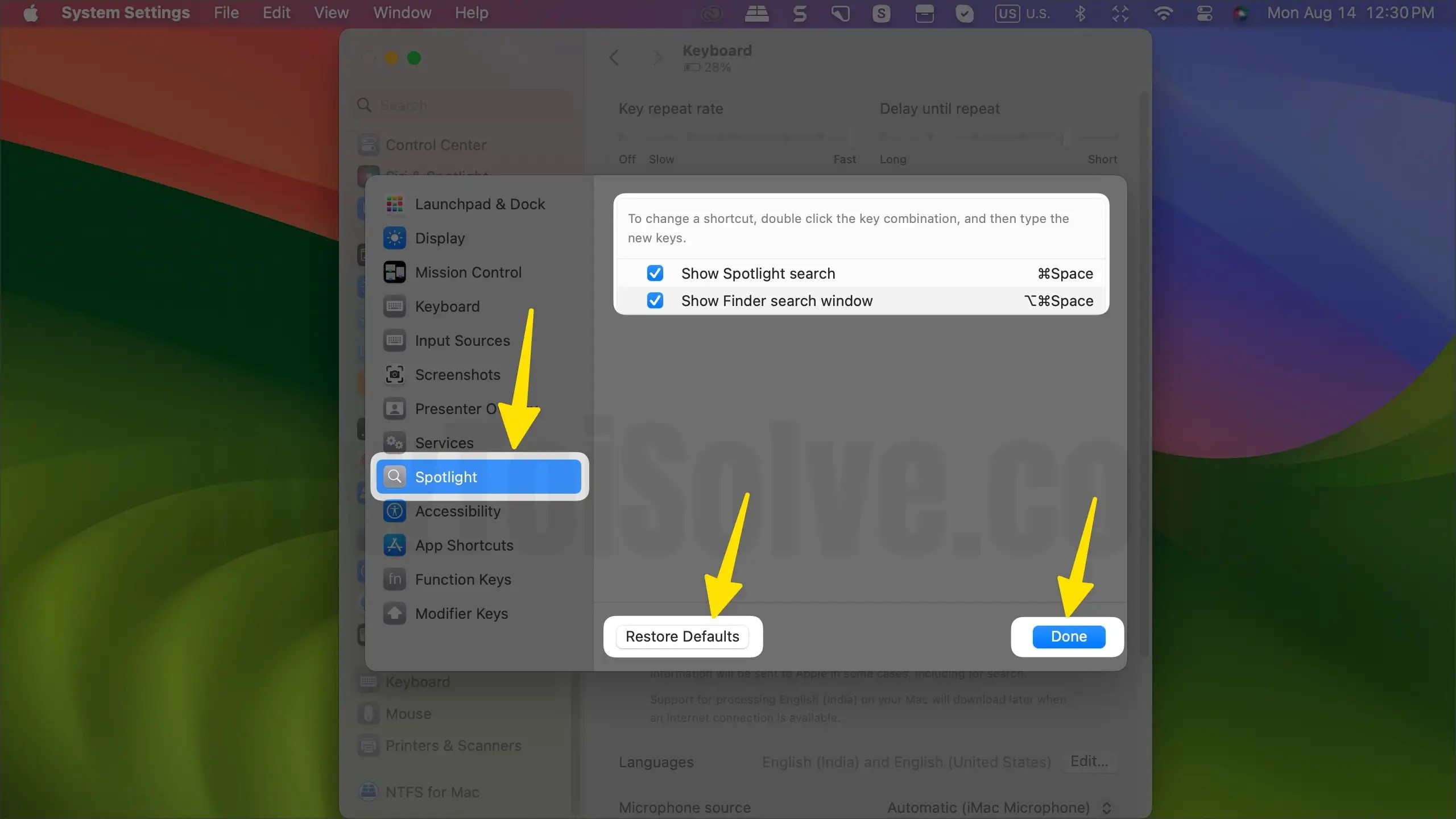 How to Disable/Enable Spotlight Search on Mac (Sequoia/Sonoma, Ventura)